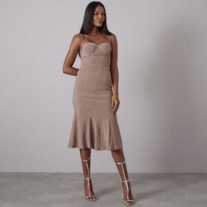Vestido Midi Lurex Smk