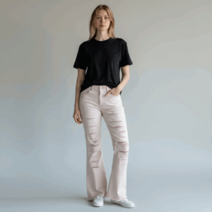 Calça Flare Destroyed  DBZ Jeans